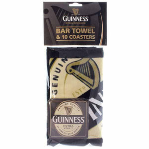 Guinness Bar Towel & Coaster Set by SGC