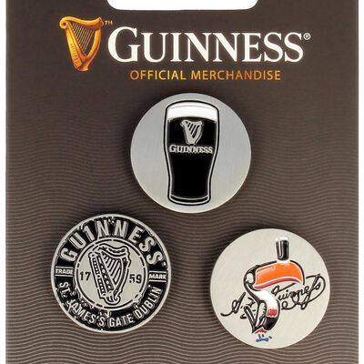 
            
                Load image into Gallery viewer, Guinness 3pk Golf Ball Markers by SGC
            
        