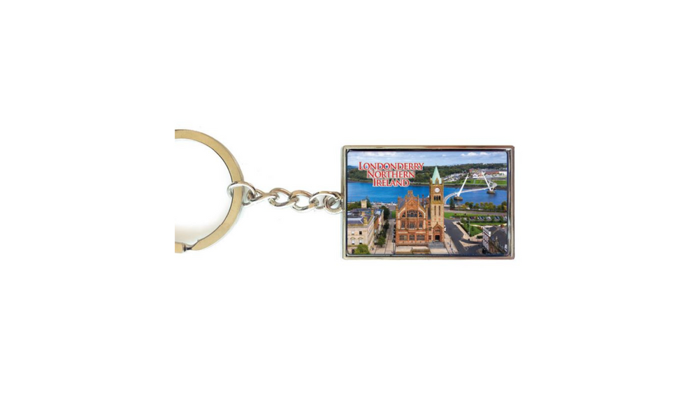 Metal Keyring With City Image