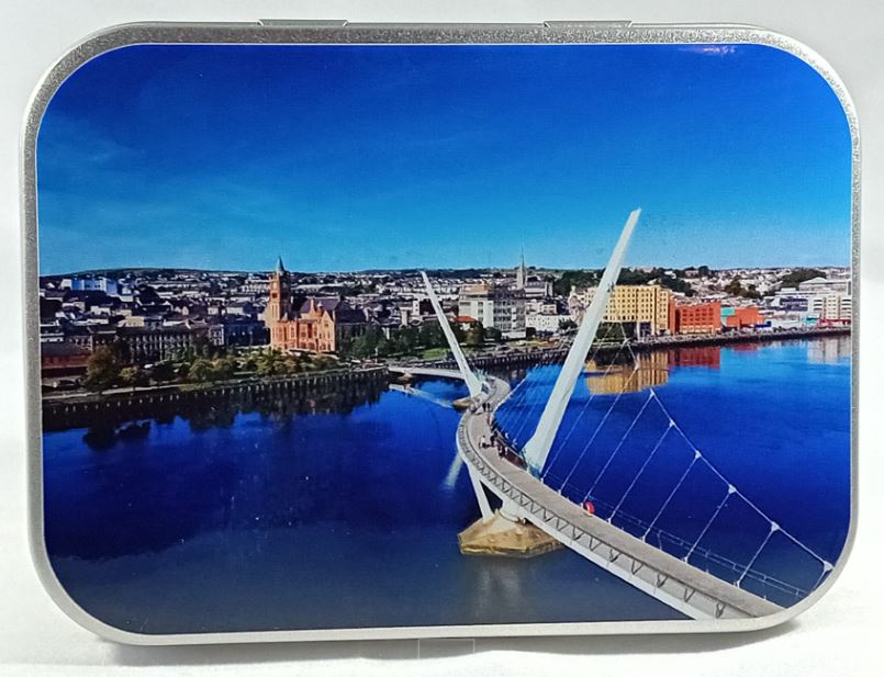 
            
                Load image into Gallery viewer, Travel Sweets - Peace Bridge Art on a Tin
            
        