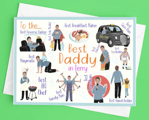 'Best Daddy In Derry' Fathers Day Card by DNT