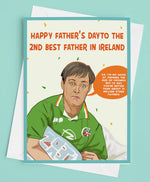 2nd Best Father In Ireland Fathers Day Card by DNT