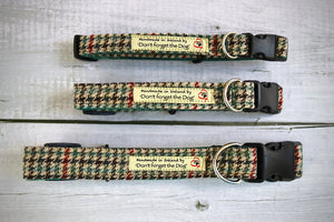Tweed Dog Collar With Plastic Buckle