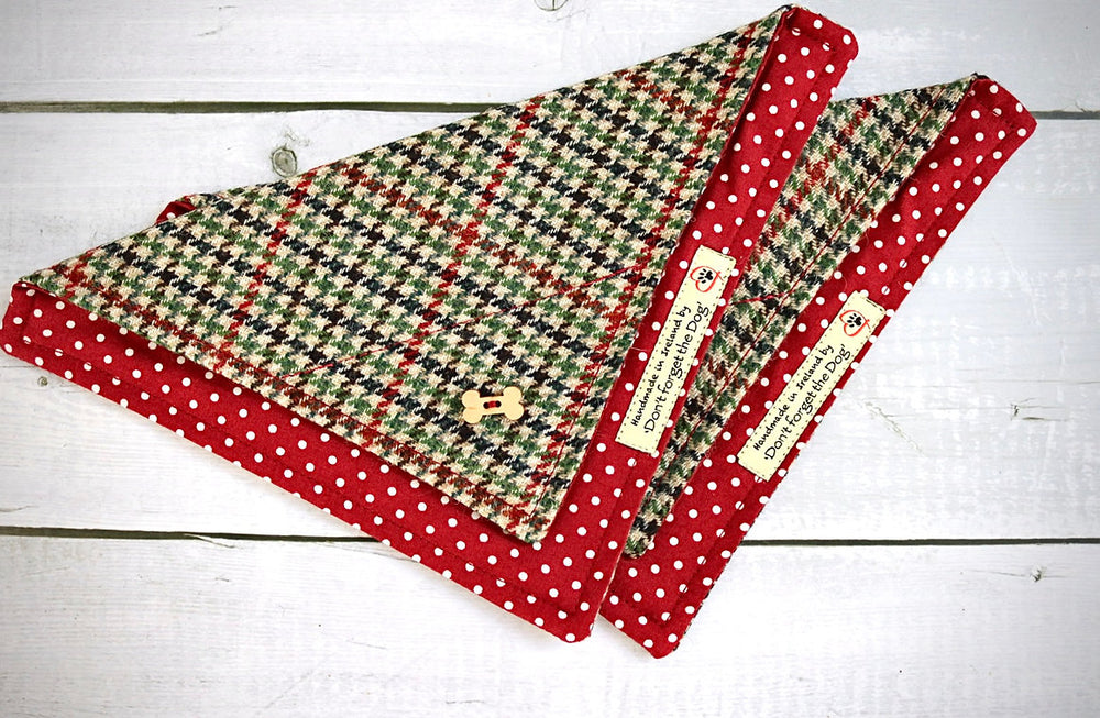 Tweed Neckerchief Bandana For Dogs