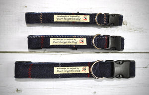 Tweed Dog Collar With Plastic Buckle