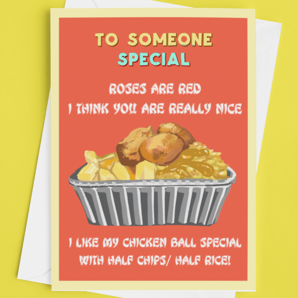 'Chicken Ball Special' Valentines Day Card by Derry Nice Things