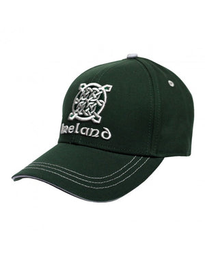 
            
                Load image into Gallery viewer, Bottle Green Ireland Celtic Knot Baseball Cap by Trad Craft
            
        