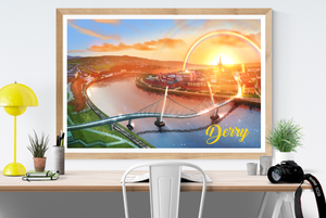 
            
                Load image into Gallery viewer, Derry Nice Things &amp;#39;Derry From Above&amp;#39; Print A4
            
        