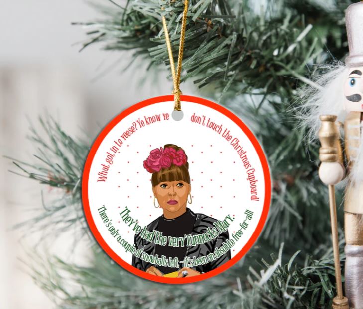 
            
                Load image into Gallery viewer, Derry Girls Aunt Sarah Christmas Decoration
            
        