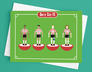 Derry City FC Subbuteo Legends Greetings Cards