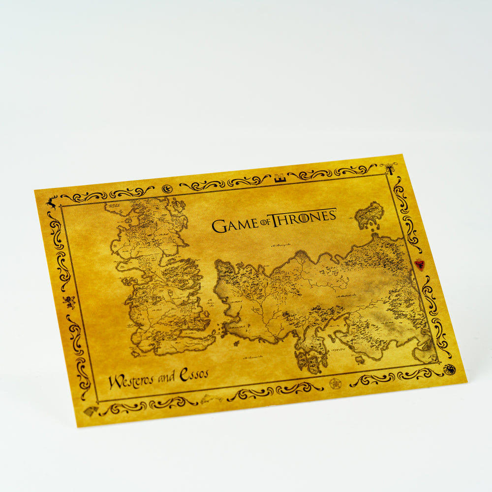Game of Thrones Postcard- Antique Map