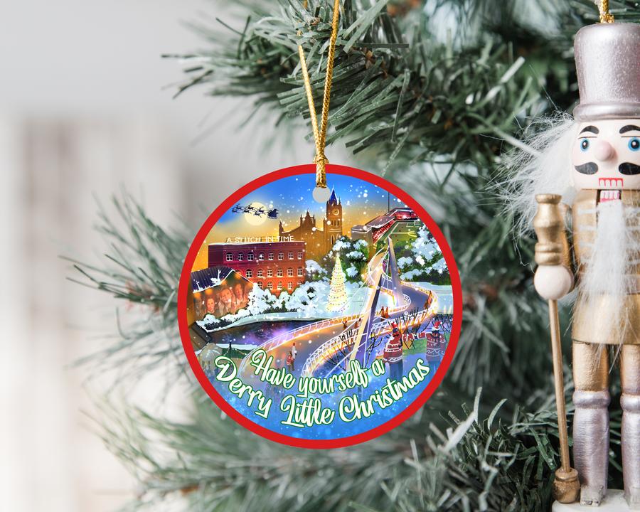 
            
                Load image into Gallery viewer, Have yourself a Derry Little Christmas Derry Collage Christmas Decoration
            
        