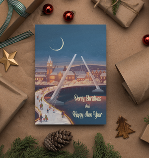 
            
                Load image into Gallery viewer, Derry Christmas Greetings Card: Derry Christmas Peace Bridge
            
        