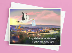 'Derry Girl New Baby Birth Card' by Derry Nice Things