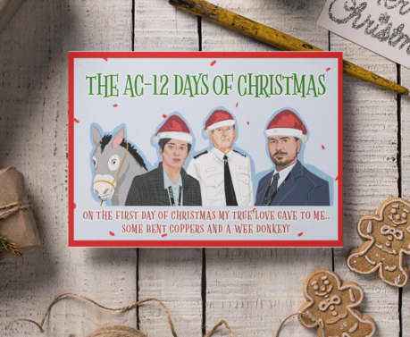 
            
                Load image into Gallery viewer, Line of Duty AC-12 Days of Christmas Christmas Card
            
        
