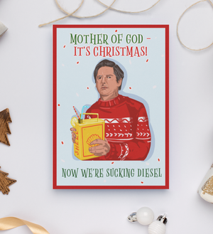 Line of Duty Ted Hasting Sucking Diesel Christmas Card