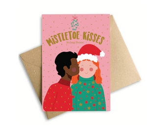 'Mistletoe Kisses' Card by Prints of Ireland