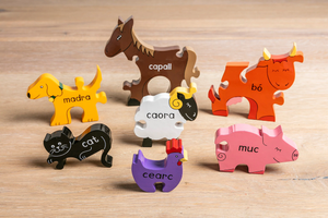 
            
                Load image into Gallery viewer, Farm Animals in Irish Jigsaw Puzzle (As Gaeilge)
            
        