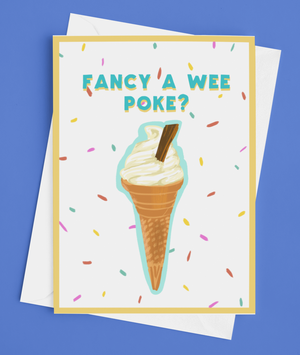 'Fancy A Wee Poke?' Valentines Day card by Derry Nice Things