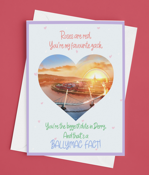 Ballymac Fact Derry Dote Greetings Card
