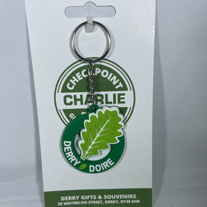 
            
                Load image into Gallery viewer, Checkpoint Charlie Derry Keyrings
            
        