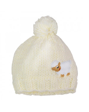 Cream Sheep Kids Knit Hat
