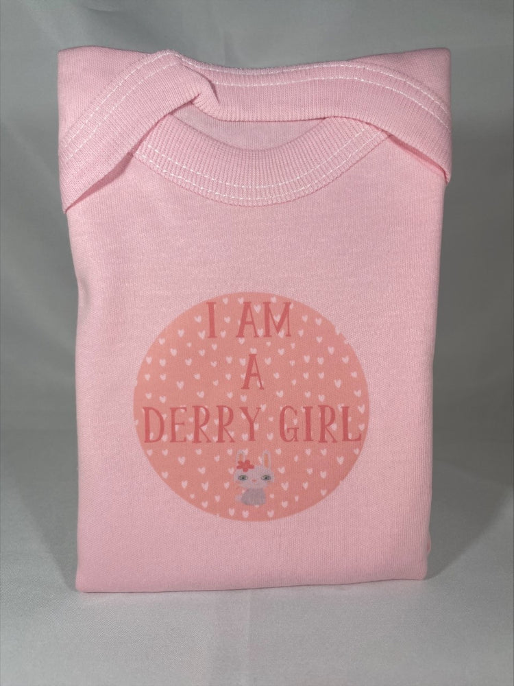 
            
                Load image into Gallery viewer, Checkpoint Charlie &amp;#39;I am a Derry Girl&amp;#39; Baby Vest
            
        