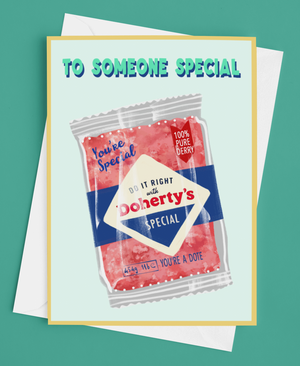 
            
                Load image into Gallery viewer, &amp;#39;Doherty&amp;#39;s Special Mince&amp;#39; Valentines Day card by Derry Nice Things
            
        