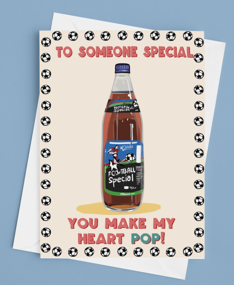 
            
                Load image into Gallery viewer, &amp;#39;Football Special&amp;#39; Valentines Day card by Derry Nice Things
            
        