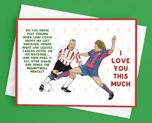 'Liam Coyle Derry City' Valentines Day Card by Derry Nice Things