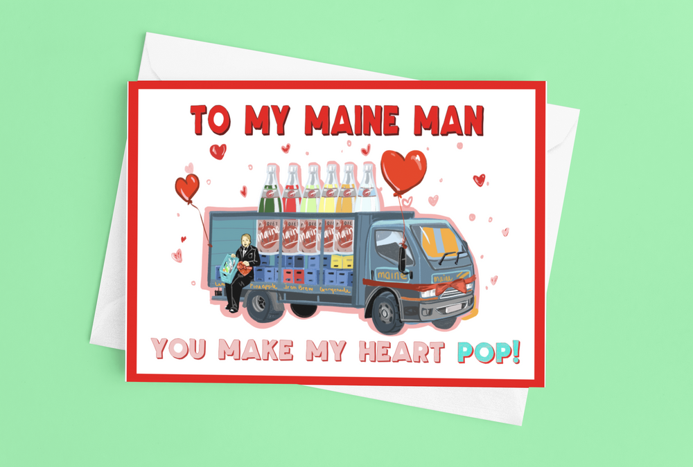 'Maine Man' Valentines Day Card by Derry Nice Things