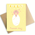 'Leanbh Nua' New Baby Card by Prints of Ireland
