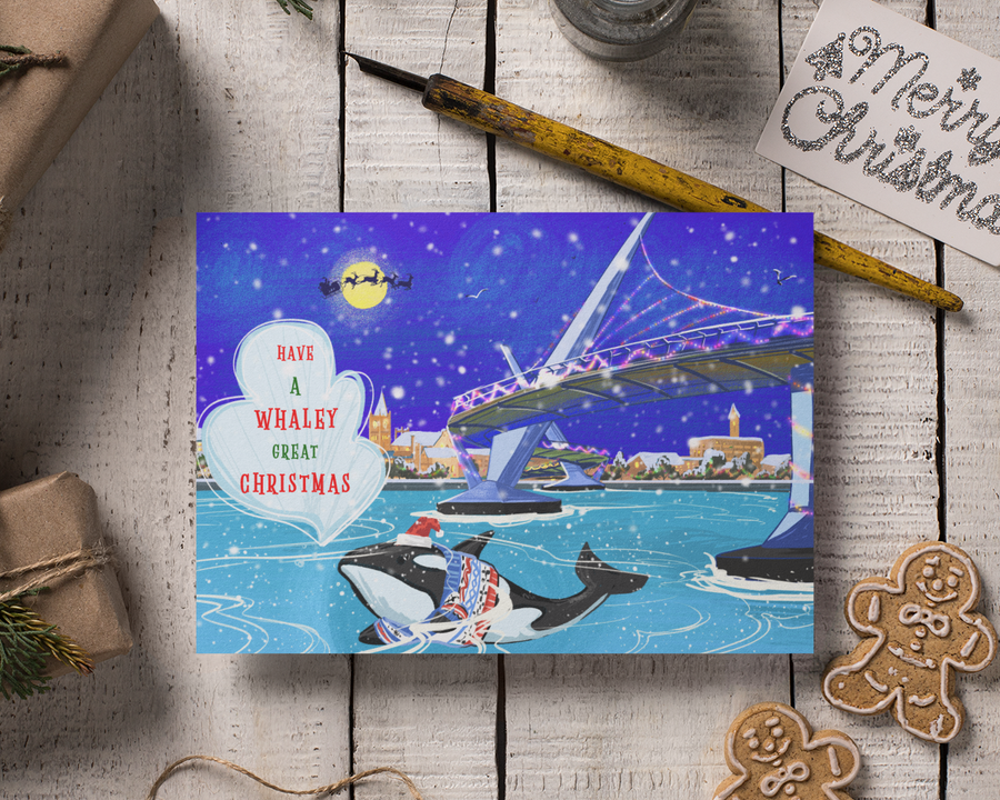 
            
                Load image into Gallery viewer, Have a Whaley Great Christmas (Dopey Dick) Christmas Card
            
        