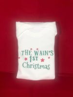 Checkpoint Charlie 'The Wain`s 1st Christmas' Baby Vest - white