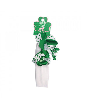 
            
                Load image into Gallery viewer, Traditional Craft Green/ White St. Patricks Day Shamrock Hairband
            
        